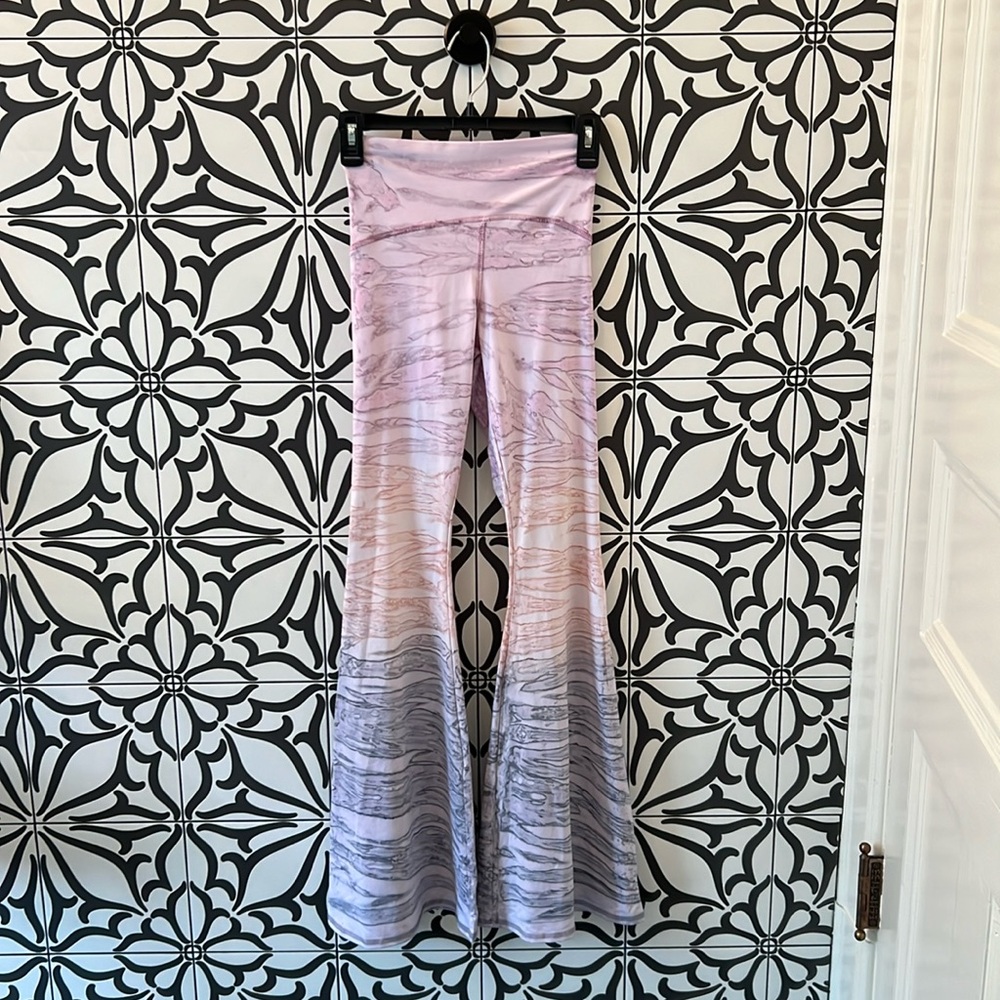 Free People Movement high waisted bell bottom leggings, size XS.